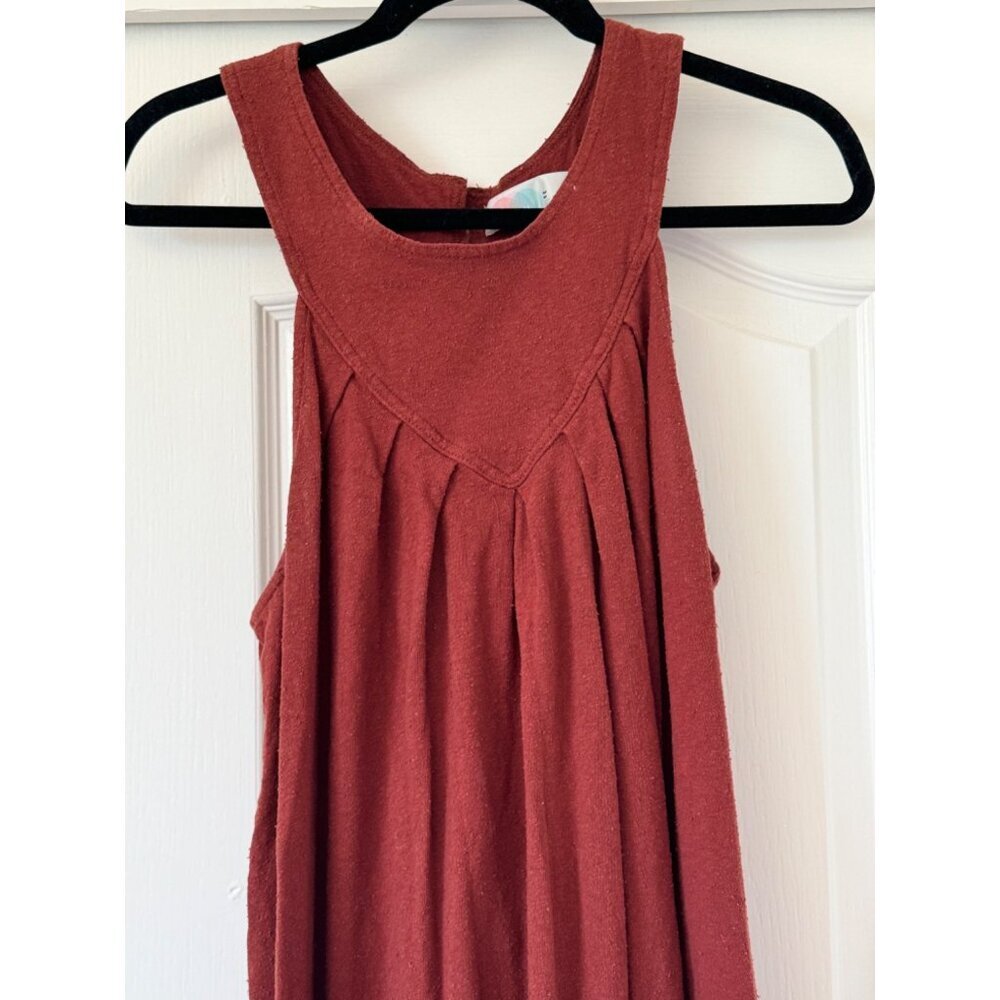Free People FP BEACH Beat The Heat Tunic Dress Womens Red Cowboy Natural Medium - Picture 9 of 15